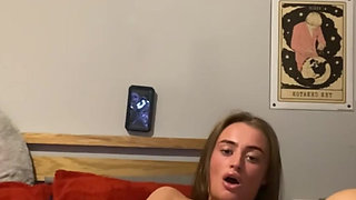 Tattooed horny emo fingering fast and messy while the cam catches it all