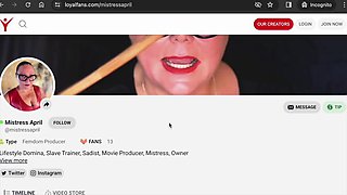 Dominatrix Mistress April - At your Service Mistress April !