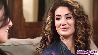 Arabelle Raphael shares a kiss with Sarah Arabic