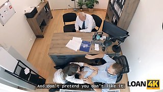 Loan4k. small call girl mina k is doing dirty things in the office to get the loan