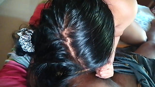 Indian village girl puts her husband's penis in her mouth and takes his milk in her mouth