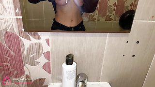 Compilation of pissing in a public toilet! Close-up! POV!