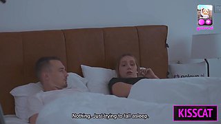 Shocking! Stepmom Seduces Stepson In Share Bed To Fuck Her Wet Pussy Naughty Lesson!