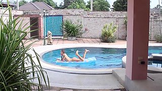 Lisa Fox In Anal In Outdoor Swimming Pool With Hot Teen 18+ And Cum Inside Her Ass 10 Min