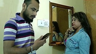 Indian Wife Fucking Infront Of Her Husband!! Hindi Threesome Sex