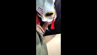Sloppy blowjob cum in mouth close-up