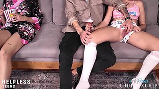 Innocent 18yo Stepdaughter Used by Stepdad with Mommy's Approval - Taboo Family Fuck