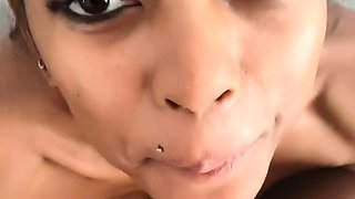 Interracial fucking and deep throat blowjob on sofa in hd