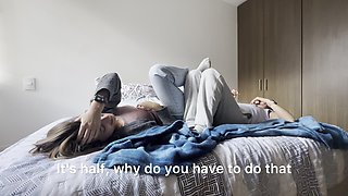 The Neighbor and I Play Female Foot Wrestling, Tickling, and Squashing