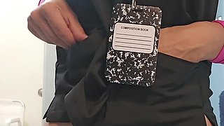Flashing you my pussy while at work.