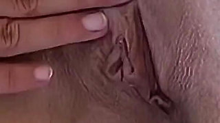 Lesbian in Bed in the Morning with Fingers Licking Double Dildo
