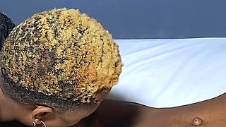 Young African College Student Taking BBC