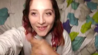 Blonde Stepsister Fucks Stepbro Hard While Neighbors Hear - Rough POV Sex