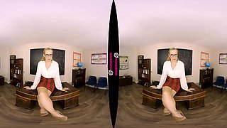 Bad Behaviour; British Blonde Teacher Solo Striptease