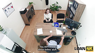 LOAN4K. Naughty babe seduced a stranger in the office and got spanked for her slutty behavior