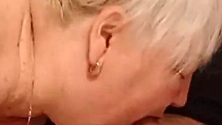 Masturbating Stepmom Was Given a Cock to Suck and Cum in Her Mouth