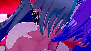 Anime Hentai In Mirko, Yoruichi And Olga Have A Triple Chocolate Lesbian
