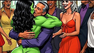Slutty She-hulk Nudity. Cartoon
