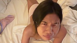 18 Year Old Asian Loves White Cocks