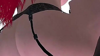 Super Thick Redhead Rides a Dildo - 3D Porn