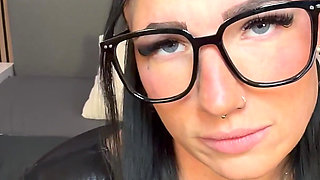 Smoking Sloppy Deepthroat in Latex Outfit