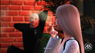 Horny slut gets fuck in the restroom - Party scene 3D, The sims 4