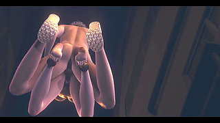 Lol Hentai 3D - Akali Fucked on Her Knees and Sitting at Street - Japanese Asian Manga Anime Game Porn