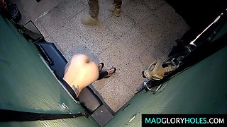 Tempting Darkhair Changing BF in Glory Hole