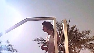 Big titted amateur teen Kira Queen screwed up in public