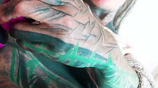 Tattooed Girl Gets Fuck in Public Anal - Orgasm and Squirt