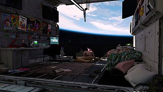 Cute japanese anime catgirl gets fucked on a space station