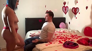 Step Sister Blindfolded Brother To Give Him Valentine’s Day Surprise