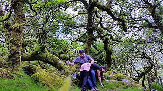 Merciless outdoor spanking punishment for naughty teen