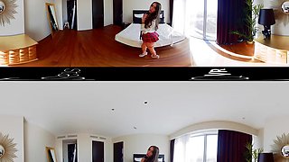 Private Tutor, Private Dance; Busty Schoolgirl Strips On The Bed