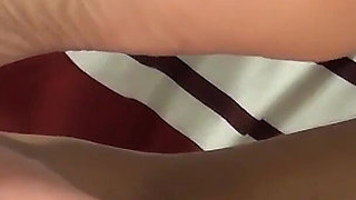 Sexy Brunette in Amateur Footjob POV!