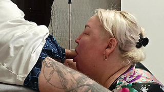 A neighbor came to visit to get enough cum