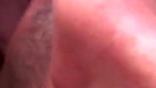 Horny brunette swallows cum