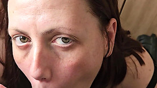 Pregnant Wife POV Blowjob, I Cum in Her Mouth
