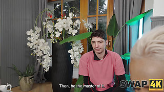 SWAP4K. A Sunday walk ended up as having a hot girl with in our bed, it was her first threesome
