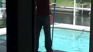 Desirae Spencer fucks pool guy: Big Tits, Big Ass  Blowjob Porn