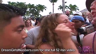 Hot Bartender Pool Party - Public Flashing & Wild Pussy Action