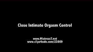Close femdom control - mature with big natural tits on