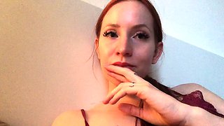 Amateur cougar MILF with small boobs is jerking cock
