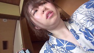 Japanese office newbie enjoys being fingered during on-camera sex