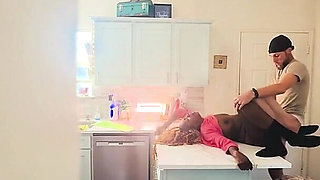 StepSon catches his ebony busty mom fucking the white neighbor.