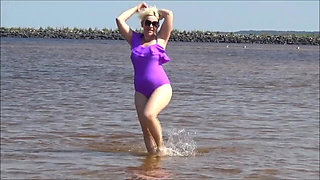 Wet Swimsuit Step-mom