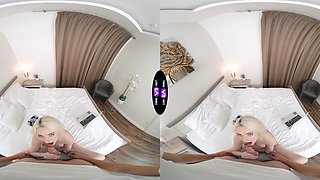 A lucky guy fucked his blonde girlfriend with big boobs