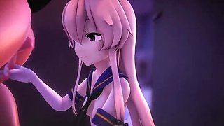 Japanese Hentai 3D Handjob in Bathroom with Panties and Hogtied Velvixian