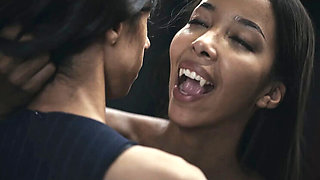 Ebony Vampire Lia Lin Dominates Latina Slave Penelope Quente in Hardcore Lesbian Hypno Sex