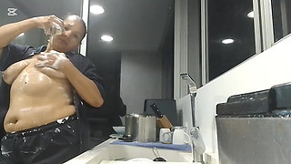 Colombian MILF with a Big Ass Is so Horny That She Ends up Masturbating in the Office Bathroom